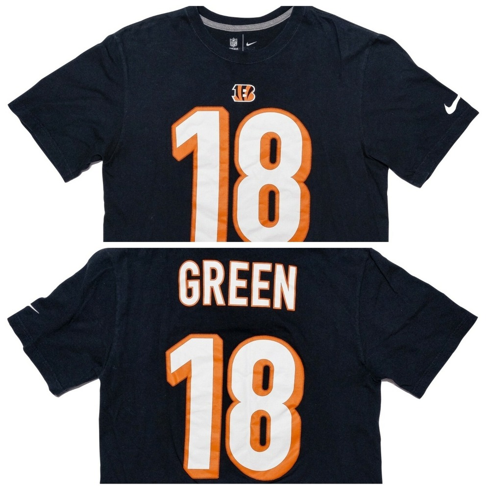 NIKE Cincinnati Bengals A.J. Green Jersey T-Shirt No. 18 Black Medium M